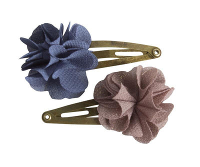 MAILEG- Douceur Soft Fluffy Flower Hair Clips, girls hair clips - DOUCEURSOFT.COM