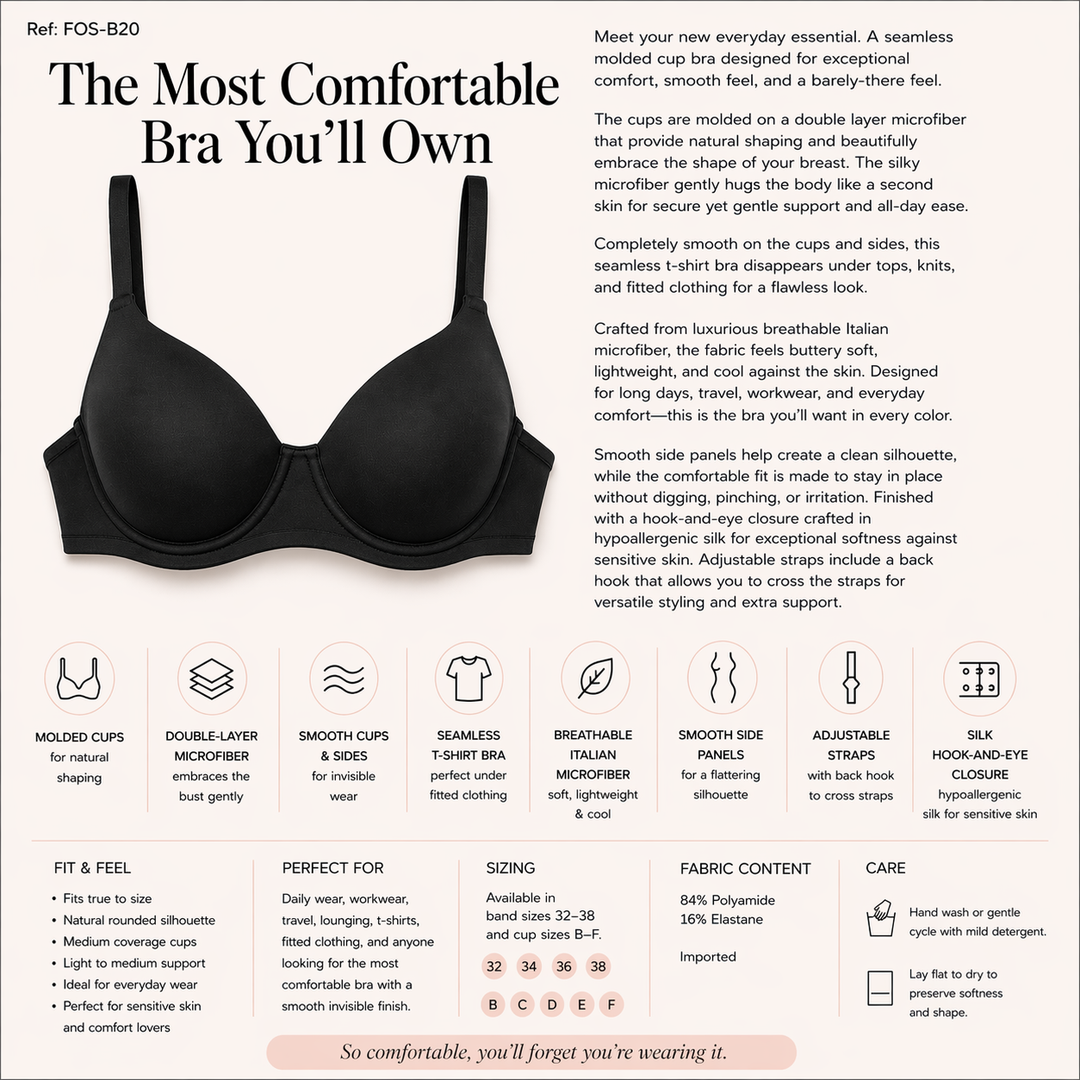 Forever Skin Microfiber Comfort Bra
