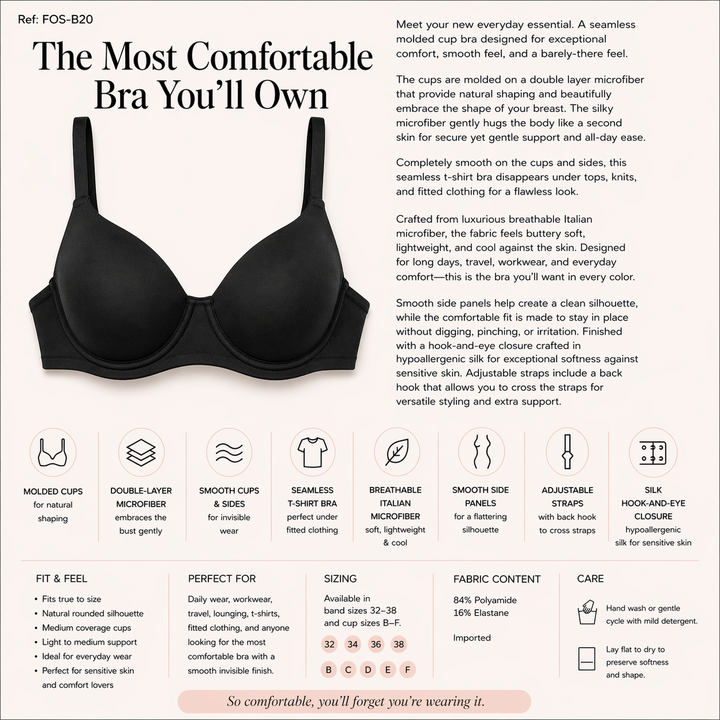 Forever Skin Microfiber Comfort Bra