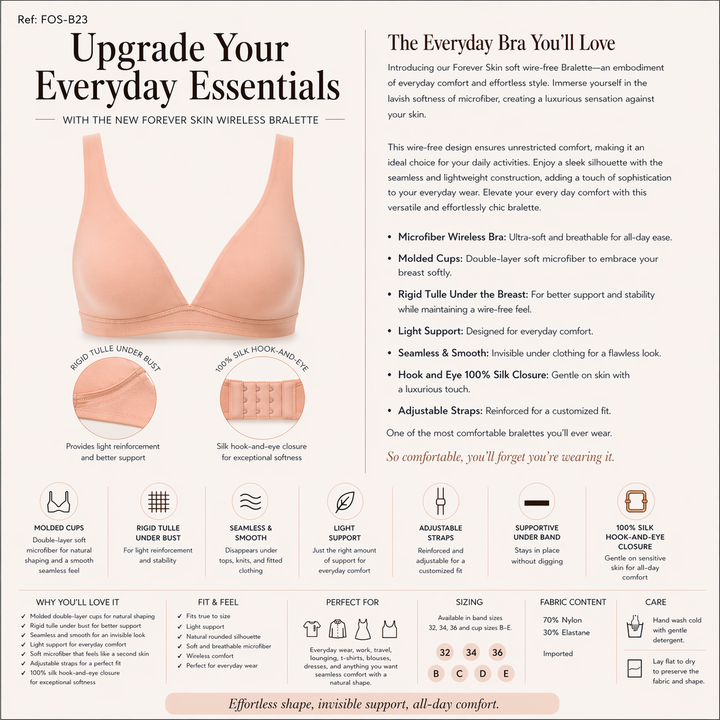 Forever Skin Microfiber Bralette