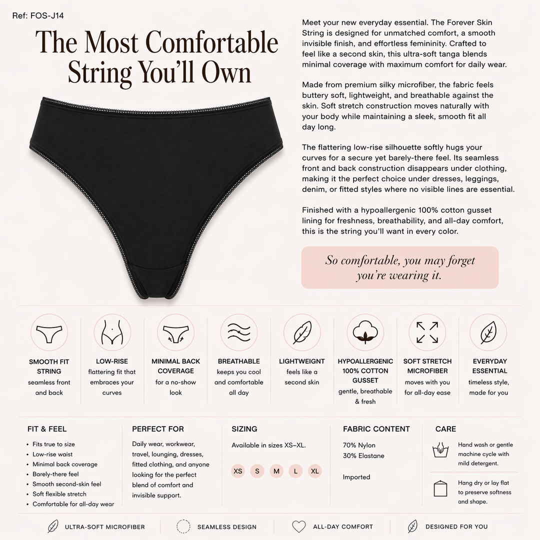 Forever Skin Microfiber Thong